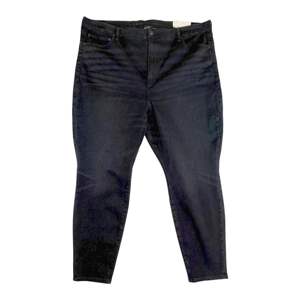 American Eagle Luxe Stretch BFF Jegging Super High Rise Black XL Short 20-24